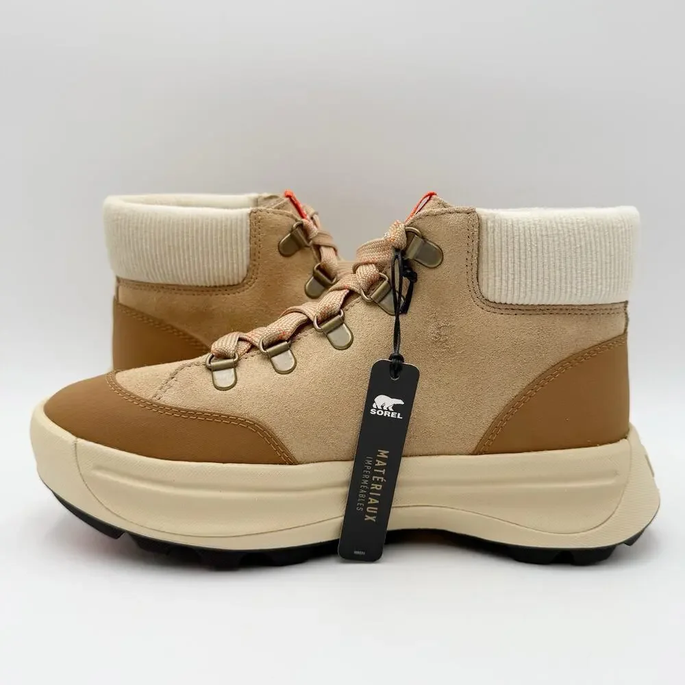Sorel Womens ONA 503 Hiking Shoes Size 8 Tan Multicolor Suede Waterproof NIB